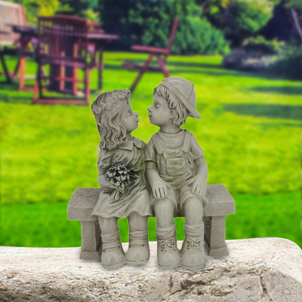 Статуэтка Двор Любовь Открытый Сад Домашний Декор Ремесло Поцелуя Статуя