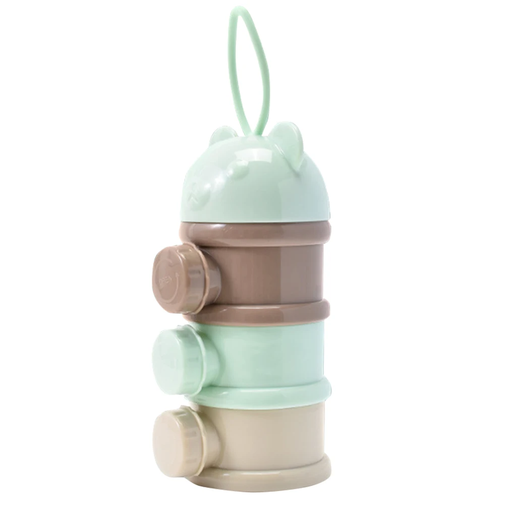 

Трехслойный дозатор для легкой чистки формулы, многофункциональный милый Контейнер для хранения продуктов, многоразовый детский контейнер для молока и порошка, Штабелируемый контейнер для закусок