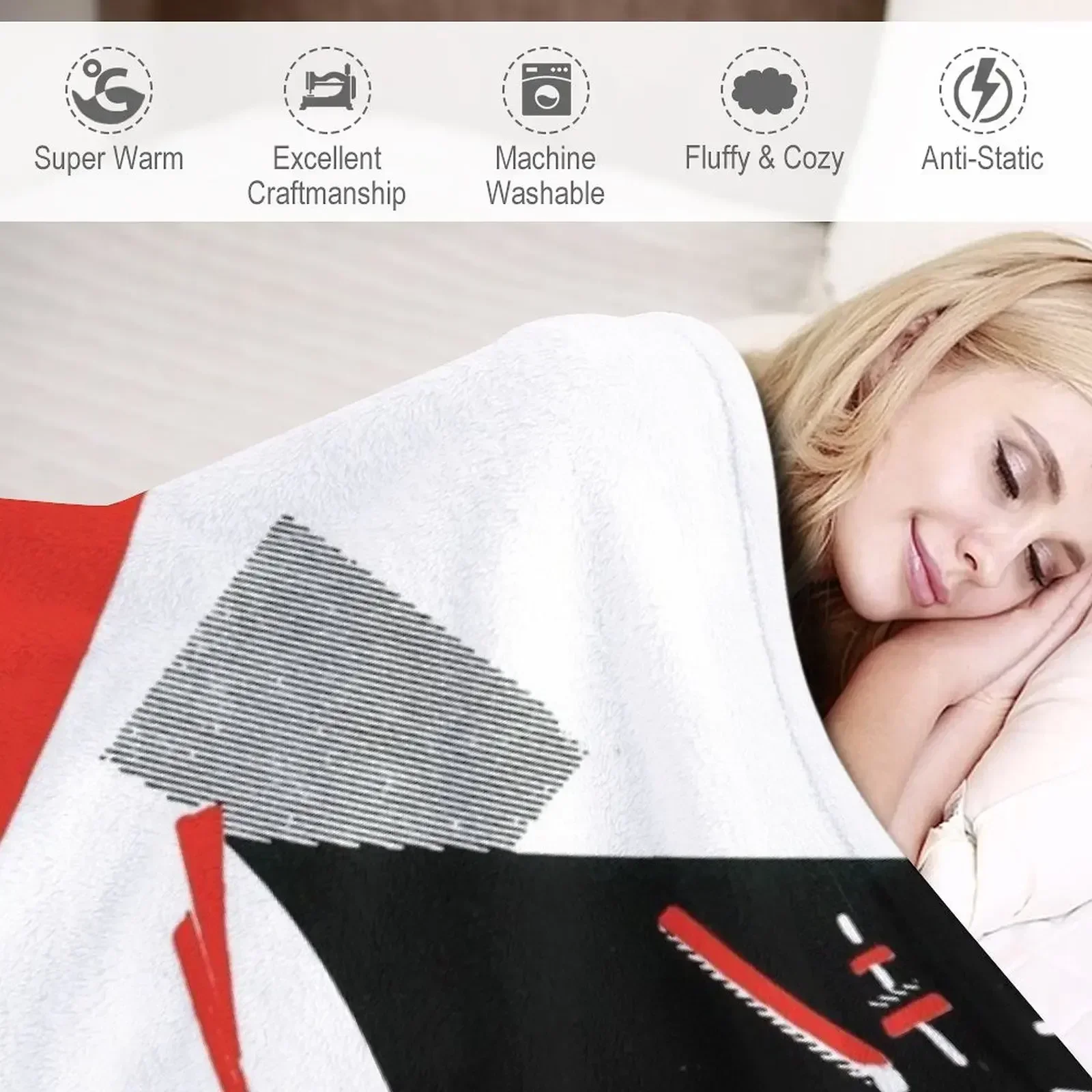 El Lissitzky - Вбить белые с красным покрытием на танкетке одеяла декоративные для