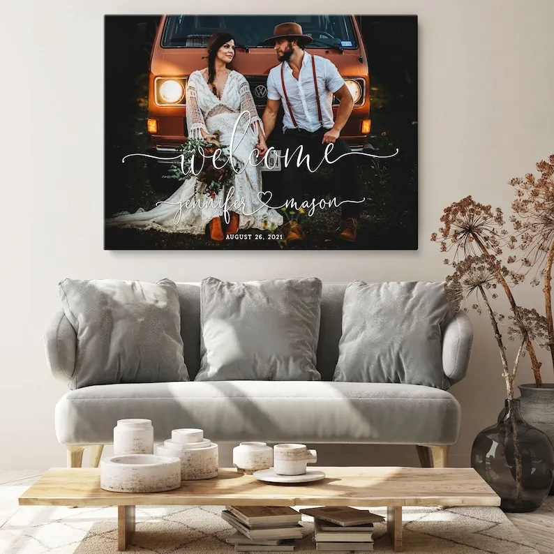 Индивидуальная фотография холст приветственная Свадебная вывеска Свадебный