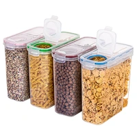 23pcs grain storage tank 4l moisture proof and insect proof rice bucket food storage box pp plastic transparent sealed tank