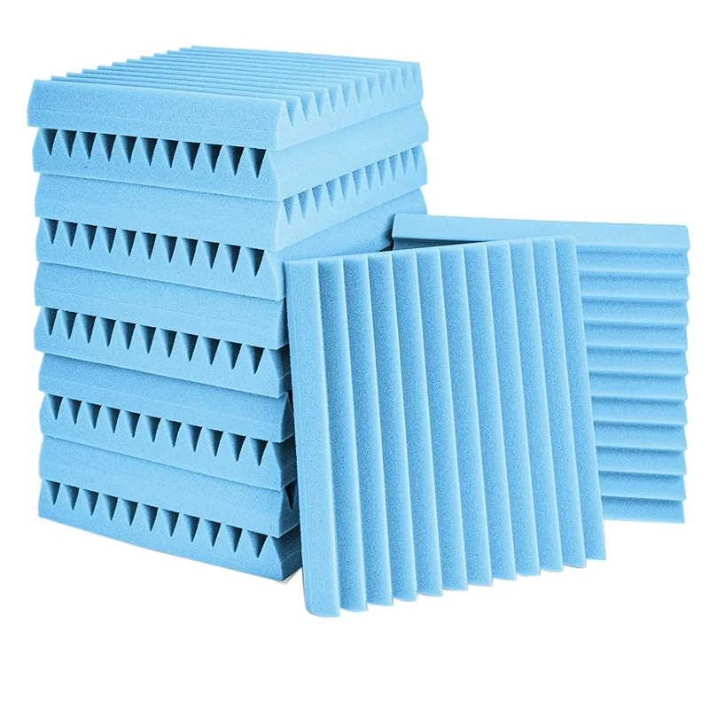 

12Pc Flame-Retardant High-Density Triangle Groove Sound Insulation Cotton Sound Insulation Foam Pad Sound-Absorbing Foam