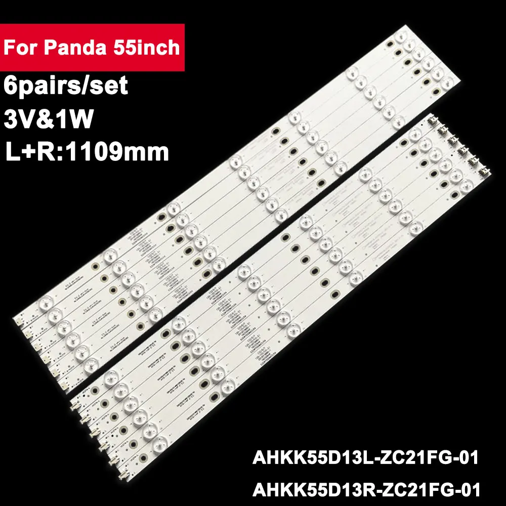 6 шт., ленты для подсветки телевизора, 55 дюймов LE55D80S-UD 55V5U AHKK55D13L/R-ZC21FG-01 303AK5500356