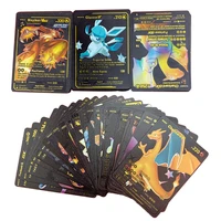 spanish english pokemon cards gold black silver vmax gx card charizard pikachu rare game collection card letter child toys gift