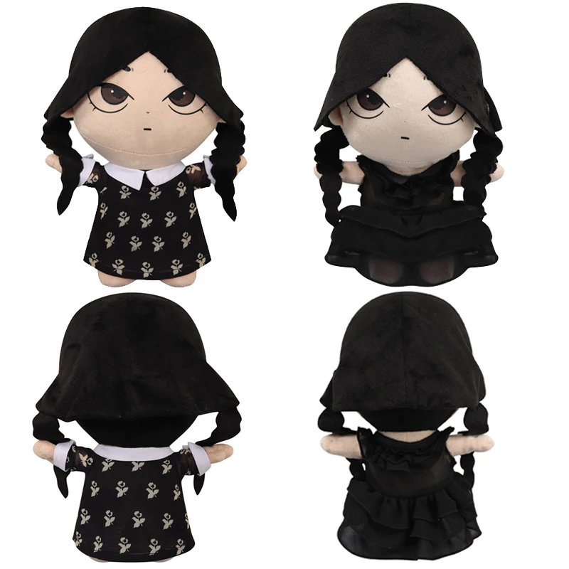 

25CM Wednesday Cosplay Dolls Wednesday Cos Addams Role Play Plush Toys Cartoon Soft Stuffed Doll Mascot Kids Birthday Xmas Gifts