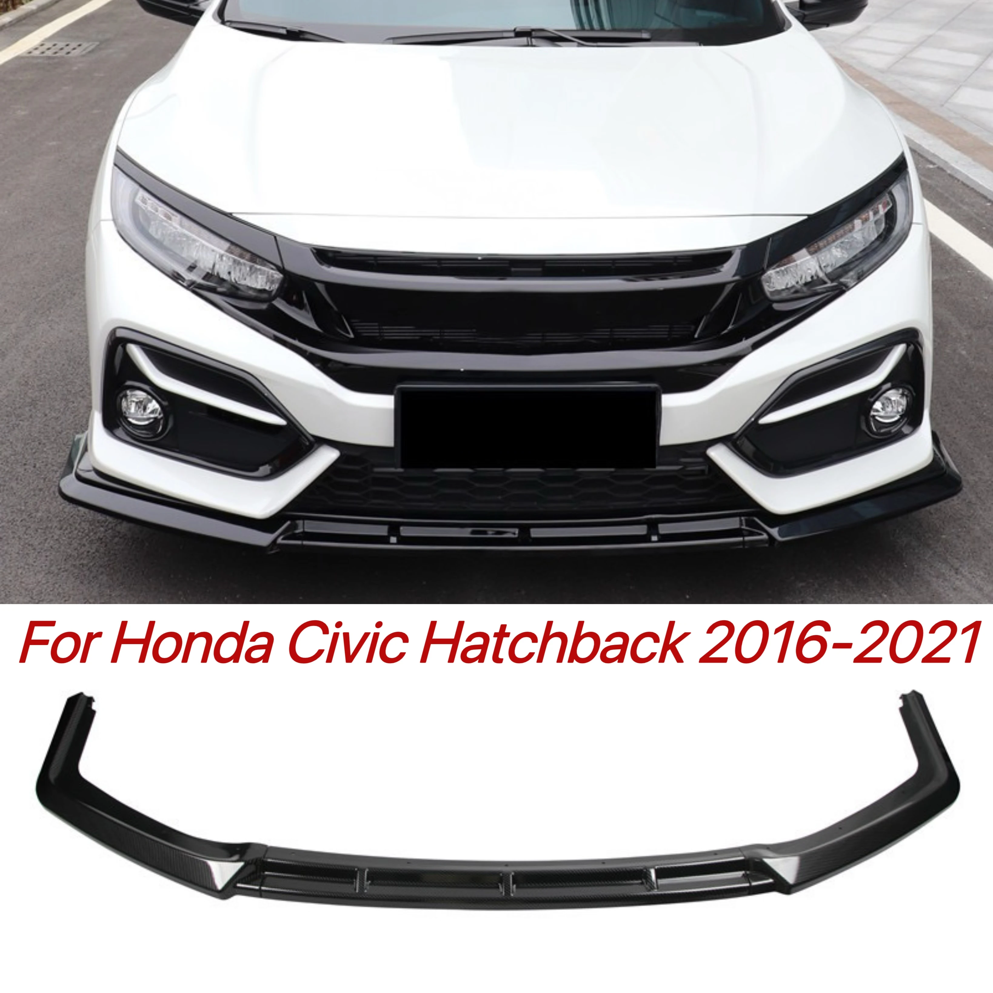 

3 шт., передний бампер для Honda Civic Hatchback 2016-2021
