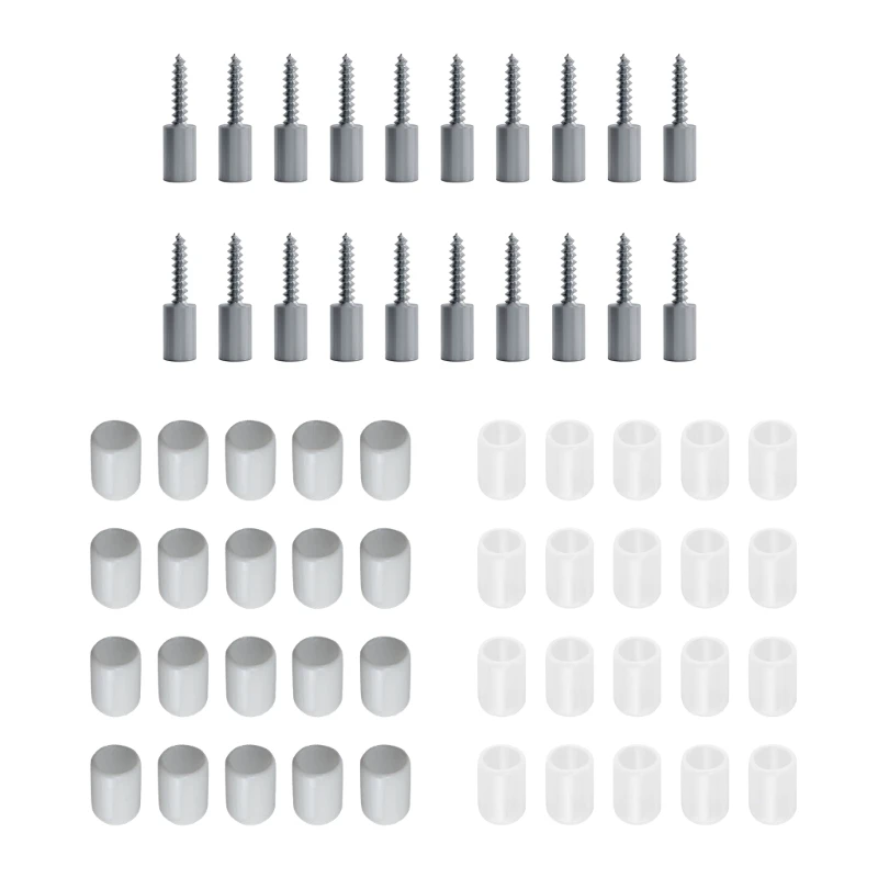 

20x Shelf Pegs-Pins Cabinet Furniture Nail Shape Support Pegs for Shelves Nickel