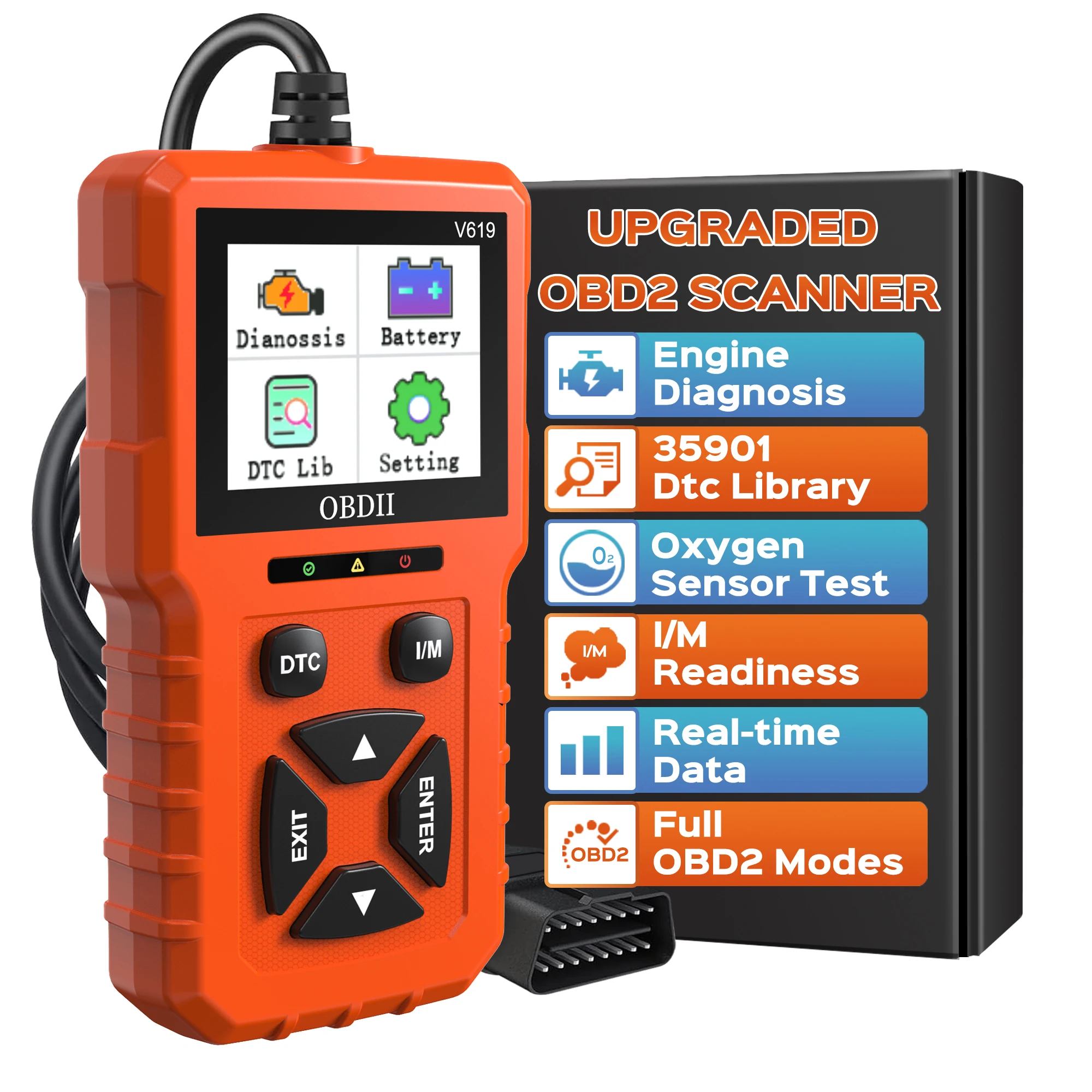 Диагностические инструменты сканера OBD2 для всех транспортных средств ...