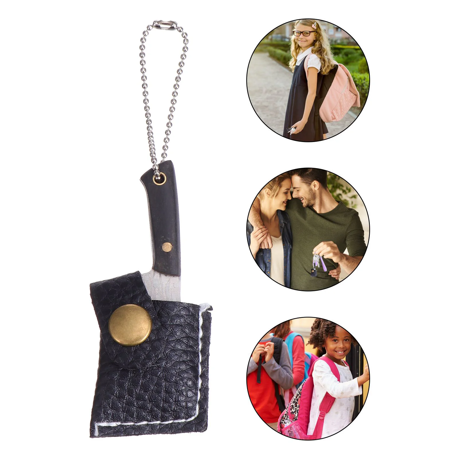 

1pc Portable Bottle Opener Mini Paper Letter Opener Key Chain for Office Outdoor