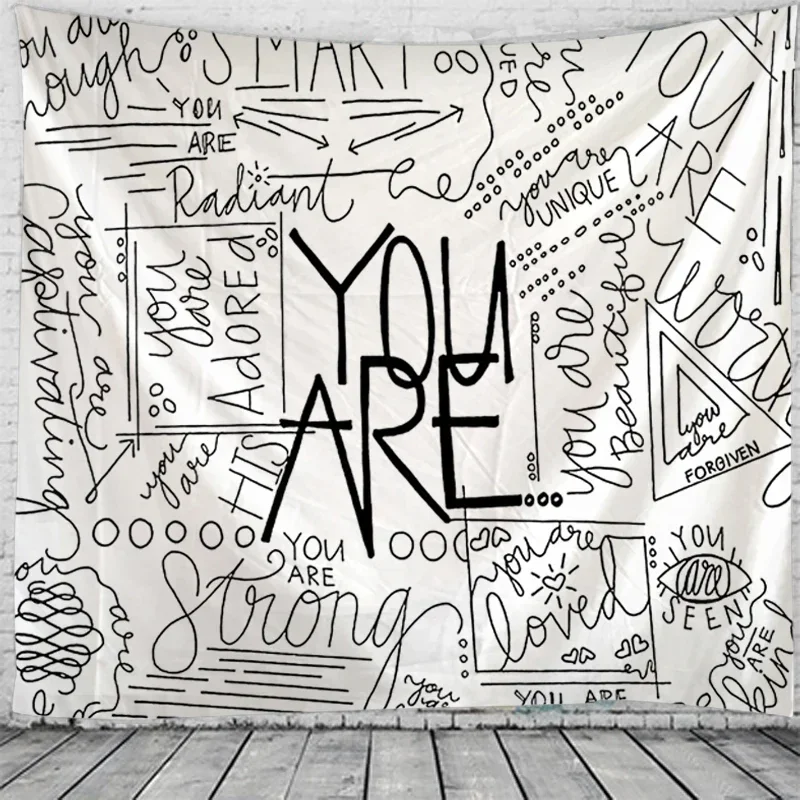 Черно-белый фон в виде Луны тканевый гобелен мандалы украшение для стен хиппи