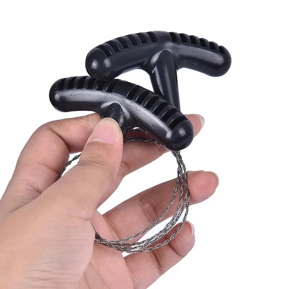 Купи 1pc 68cm Manual Hand Steel Rope Chain Saw Portable Survival Tools Outdoor Camping Hiking Picnic Tent Steel Rope Chain Saw Sharp за 175 рублей в магазине AliExpress