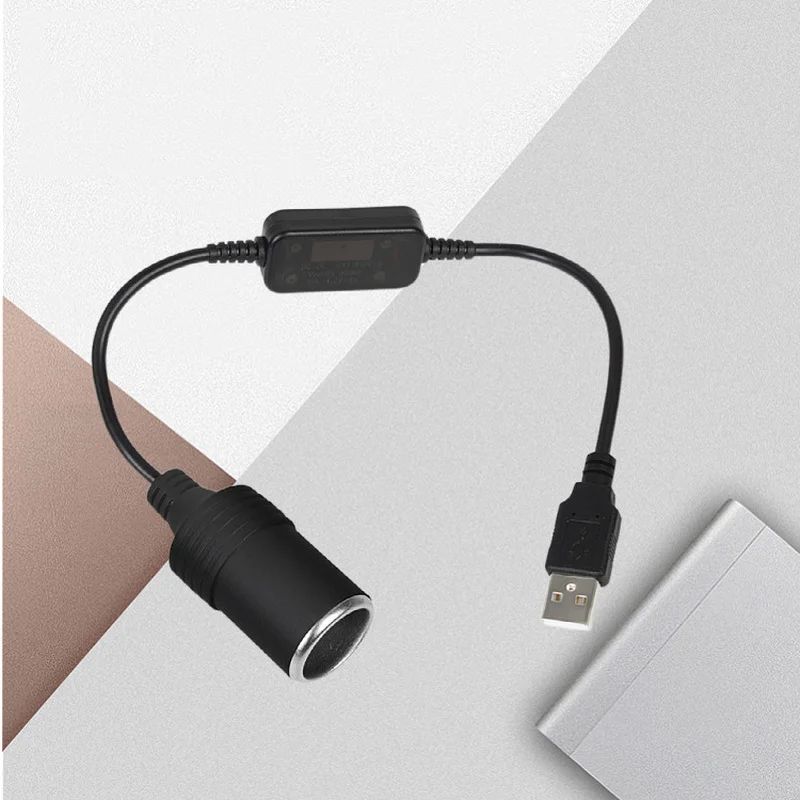car converter 5v usb male to cigarette lighter socket female 12v for dvr electronics power charger adapter auto accessories free global shipping
