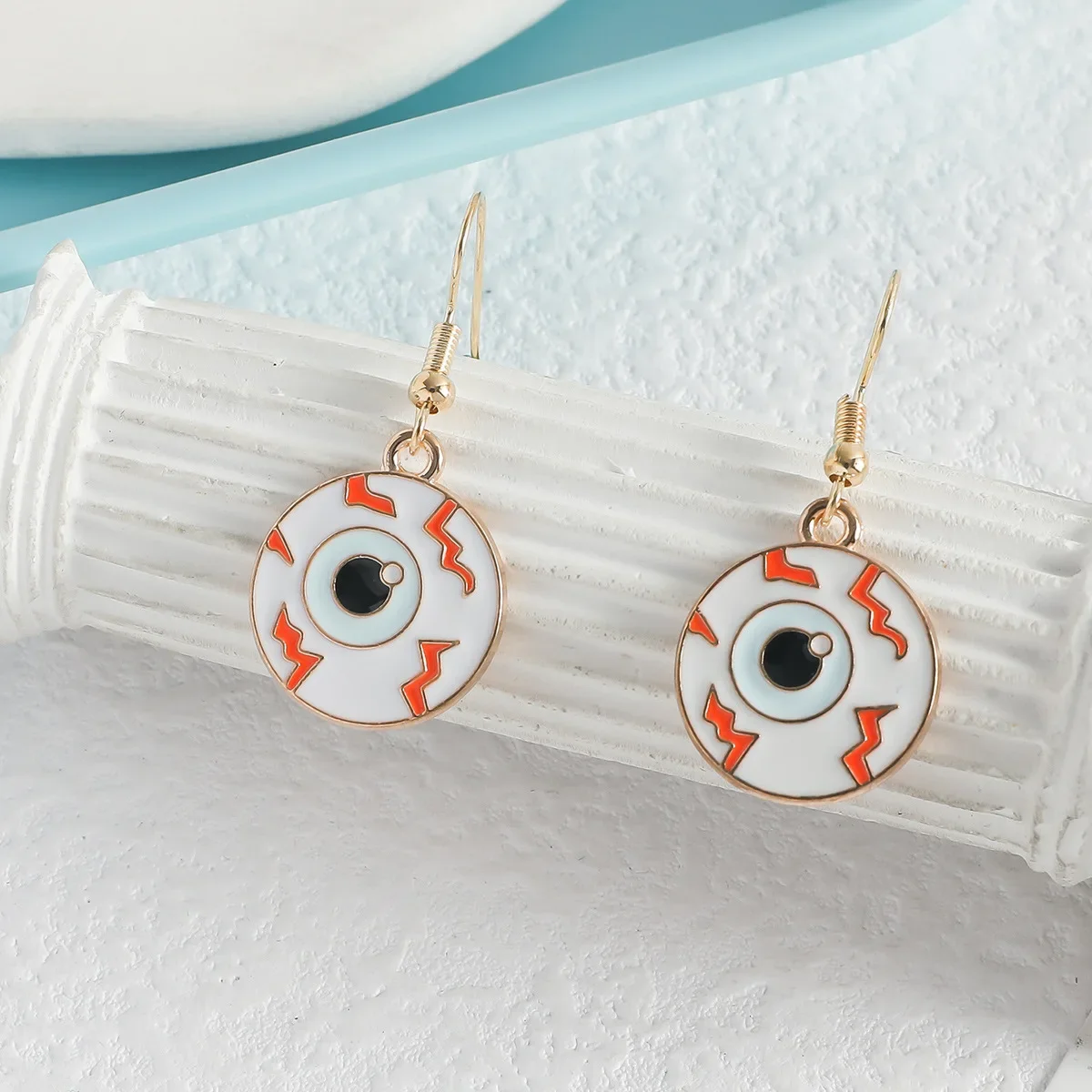 Серьги с изображением глаза дьявола на Хэллоуин розыгрыш страшное выражение