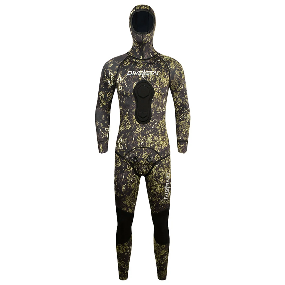 1.5MM Neoprene Camouflage Wetsuit Men Split Wear-Resistant High-Elastic Underwater Hunting Fishing Hunting Surfing Wetsuit 2022