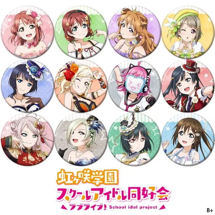 Аниме Love Live ueхара Ayumu Asaka Karin Miyashita Ai 58 мм фигурка значок круглая брошь булавка