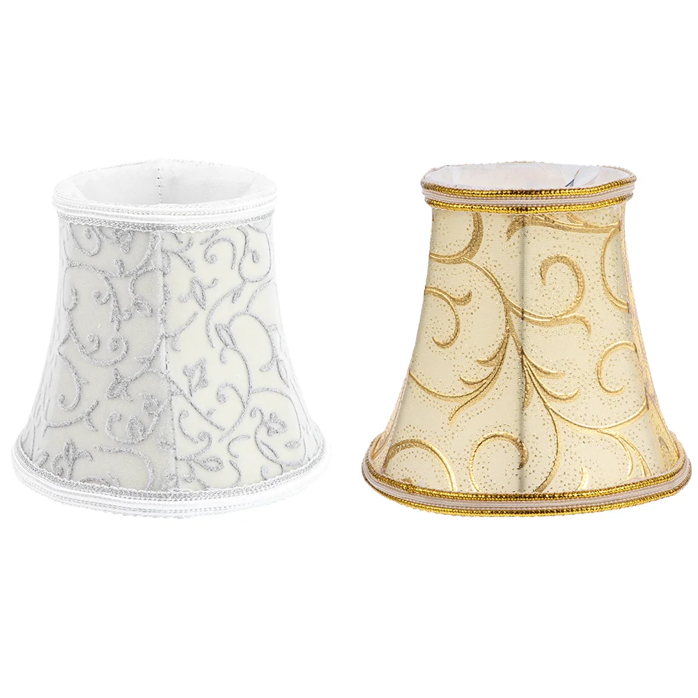 

2 Pcs Lampshade Wall Sconce Home Decorative Light Cover Hardcover Bedroom Dustproof Flannel Delicate