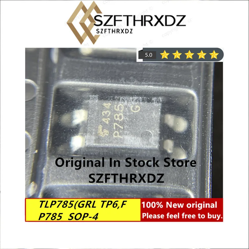 

100% Новый оригинальный TLP785(GRL TP6,F SOP-4 P785 SOP4 60mA фотосоединитель 80 в 5000Vrms (10 шт.)