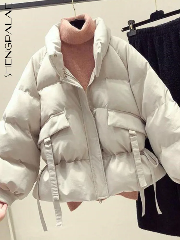

SHENGPAIAE 2022 Winter New Arrivals Cotton Parkas Women Outwear Korean Style Oversized Coats Jacket Fashion Fall Parka ML526