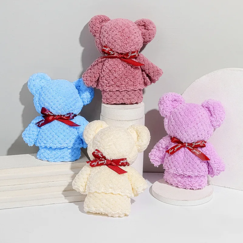 

Valentine's Day Gift Bear Towel DIY Baby Shower Party Decoration Wedding Gifts for Guests Bridesmaid Gift Christmas Gift Bags