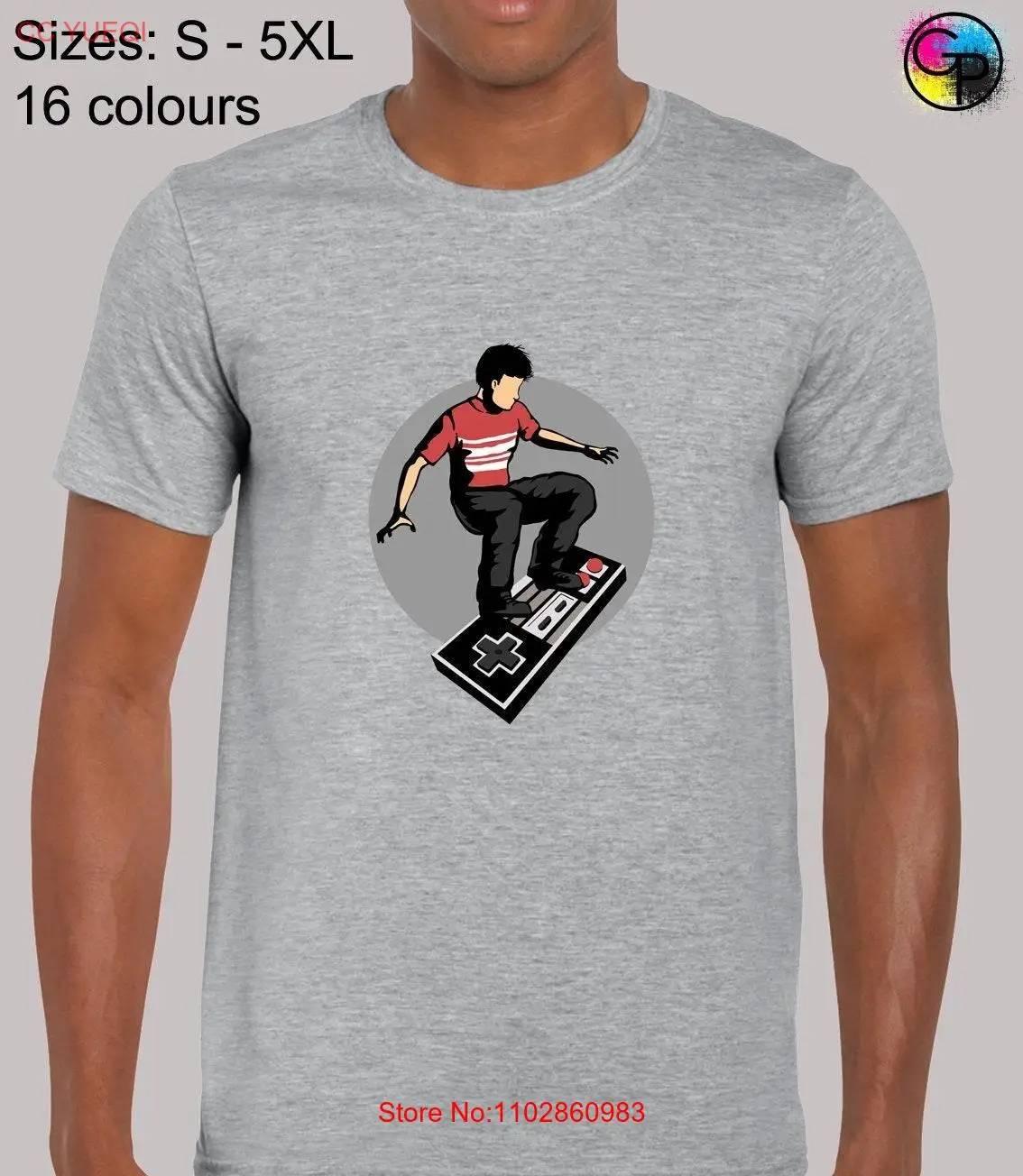 Мужская футболка Skater Gamer унисекс забавная новинка крутая ретро-игровая для