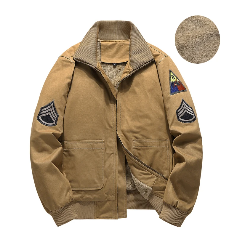 

Fury Tank Jacket Men Thick Fleece Military Jackets WW2 Bomber Jacket Men Windbreakers Outdoor Coats Male Chaqueta Hombre 6XL