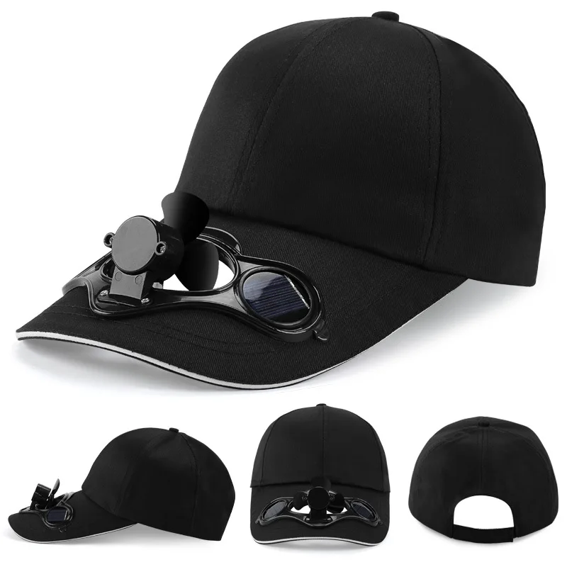 

Summer Cap with Fan Solar Sun Fan Hat Power Casual Sun Fan Visor Cap Kids Sport Outdoor Protection Baseball Cooling Hat