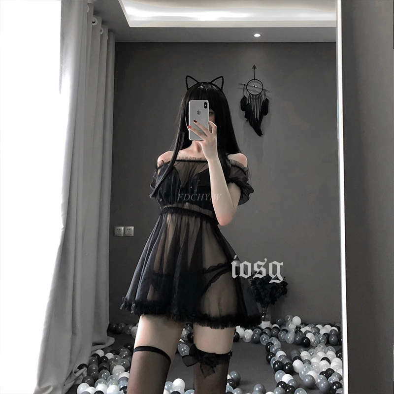 Ночная сорочка женская кружевная сексуальное белое нижнее белье |