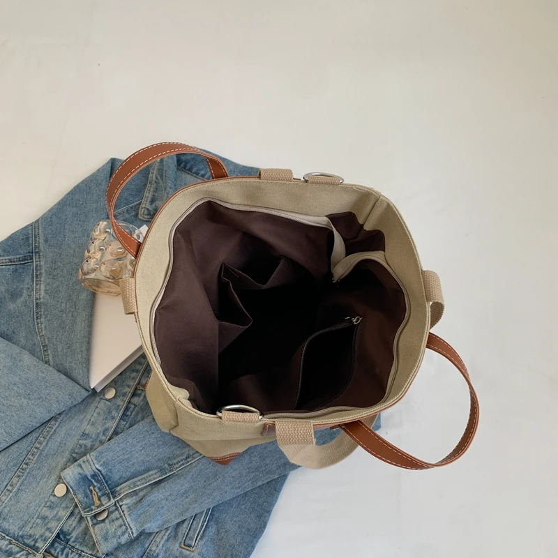 Women's Retro Canvas Crossbody Bags Large-capacity Versatile Travel Ladies Shoulder Bags Brand Designer Female Leisure Handbags