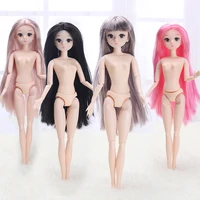 30cm bjd doll 16 20 joints body 3d eye white skin fashion princess diy accessories dress up toy gift for gir