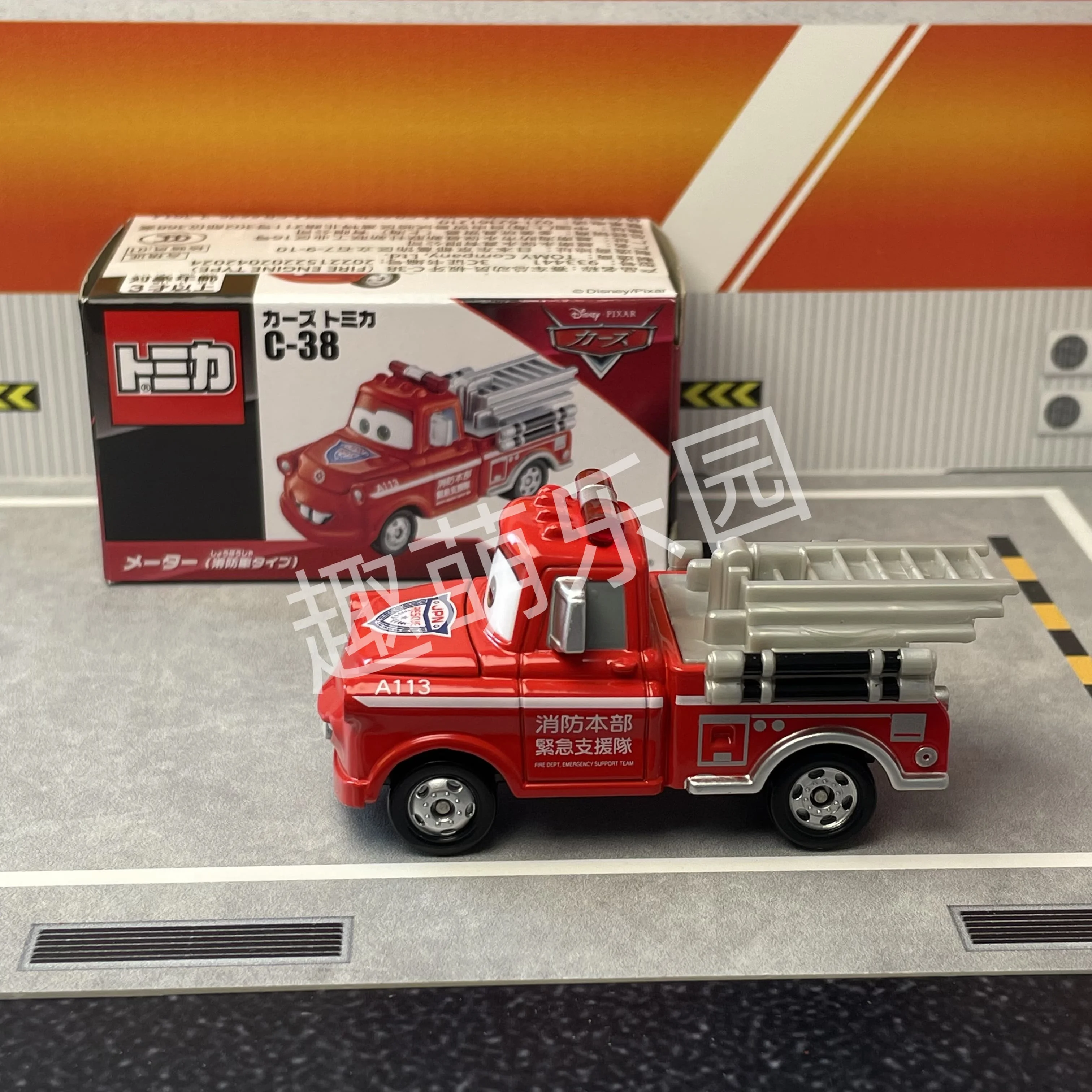 Фото Takara Tomy Disney Cars Tomica C-38 Meter (тип пожарного грузовика), литая под давлением модель автомобиля из сплава, реплика серии, подарки для детей, игрушки для мальчиков №2