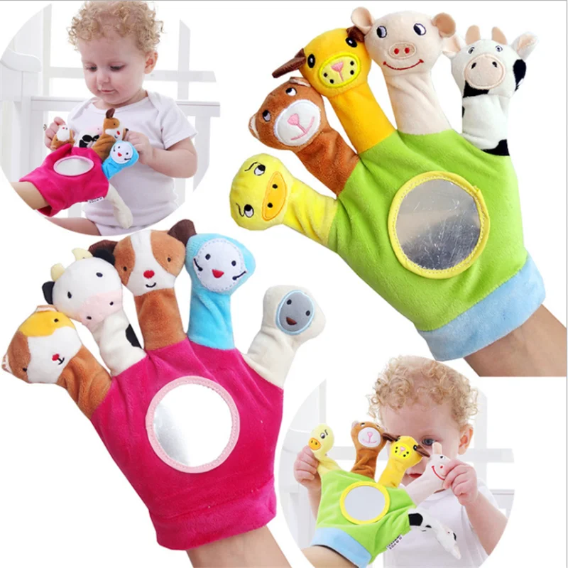 

1PC Cute Cartoon Animals Doll Kids Baby Glove Finger Education Learning Craft Toys Fun Funny Gadgets Interesting Toys Gift