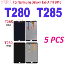 5PCS LCD 7" For Samsung Galaxy Tab A 7.0 2016 SM-T280 SM-T285 LCD Display Touch Screen Digitizer Assembly T280 WIFI /T285 3G