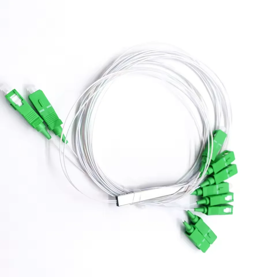 Оптический PLC-сплиттер 2x4 2x8 SCAPC 0.9мм в стальной трубке, миниатюрный, без блока, для FTTH, одномодовый, высококачественный, с низким уровнем вводимых помех (art.: 3920d8f6fbccf) - 3920d8f6fbccf
