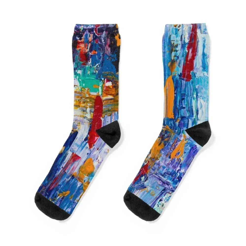 массивная картина яркие цвета Носки футбольные чулки мужские роскошные носки