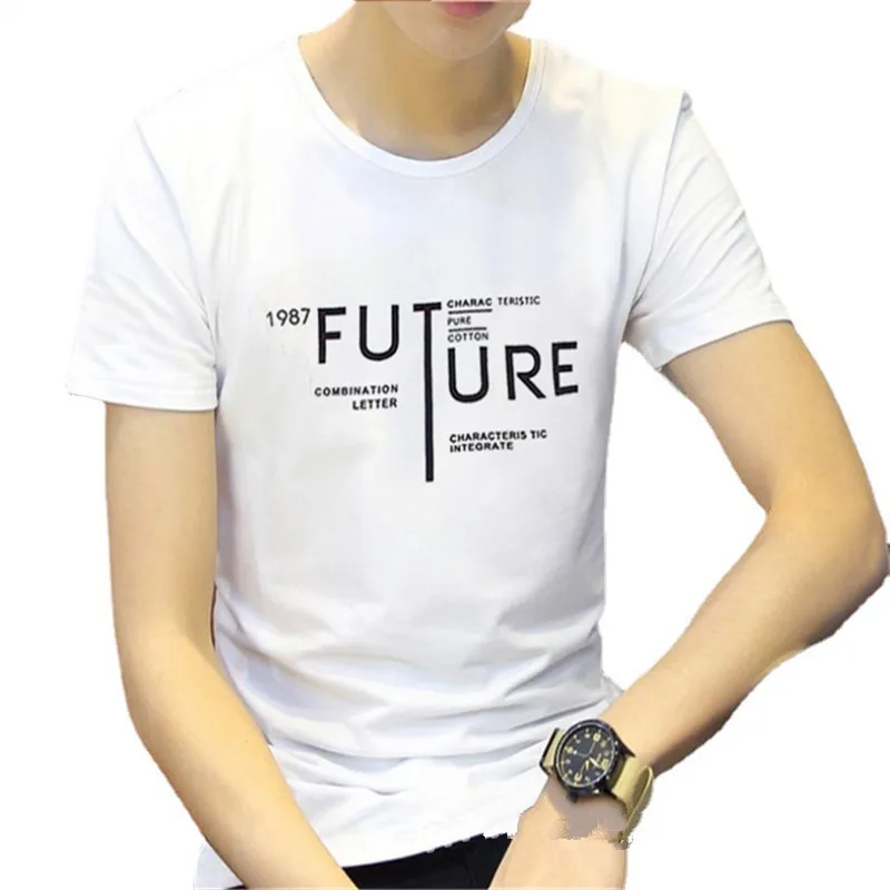 

Summer Fashion Men T-shirt Short-Sleeve O-Neck Letter Printing S-5XL Plus Size T Shirt Casual Tops Outdoor Sports tees Clothing