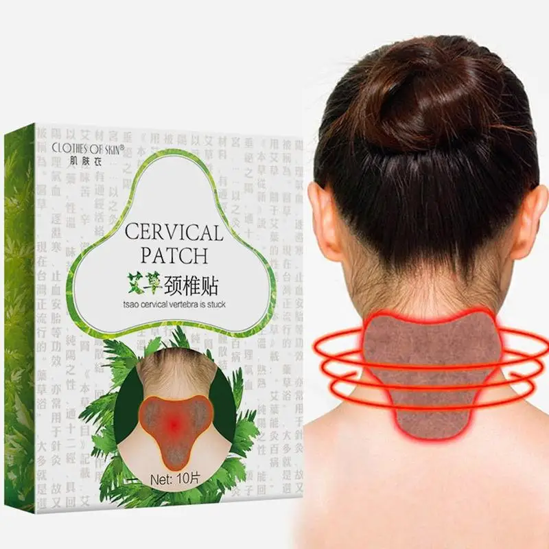 

10pc Health Care Cervical Patch Pain Plaster Relaxing Natural Wormwood Rheumatic Arthritis Plaster for Neck and shoulder Massage