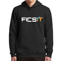 ficsit logo satisfactory hoodies funny video game lovers spullover for men women casual oversized hooded sweatshirt