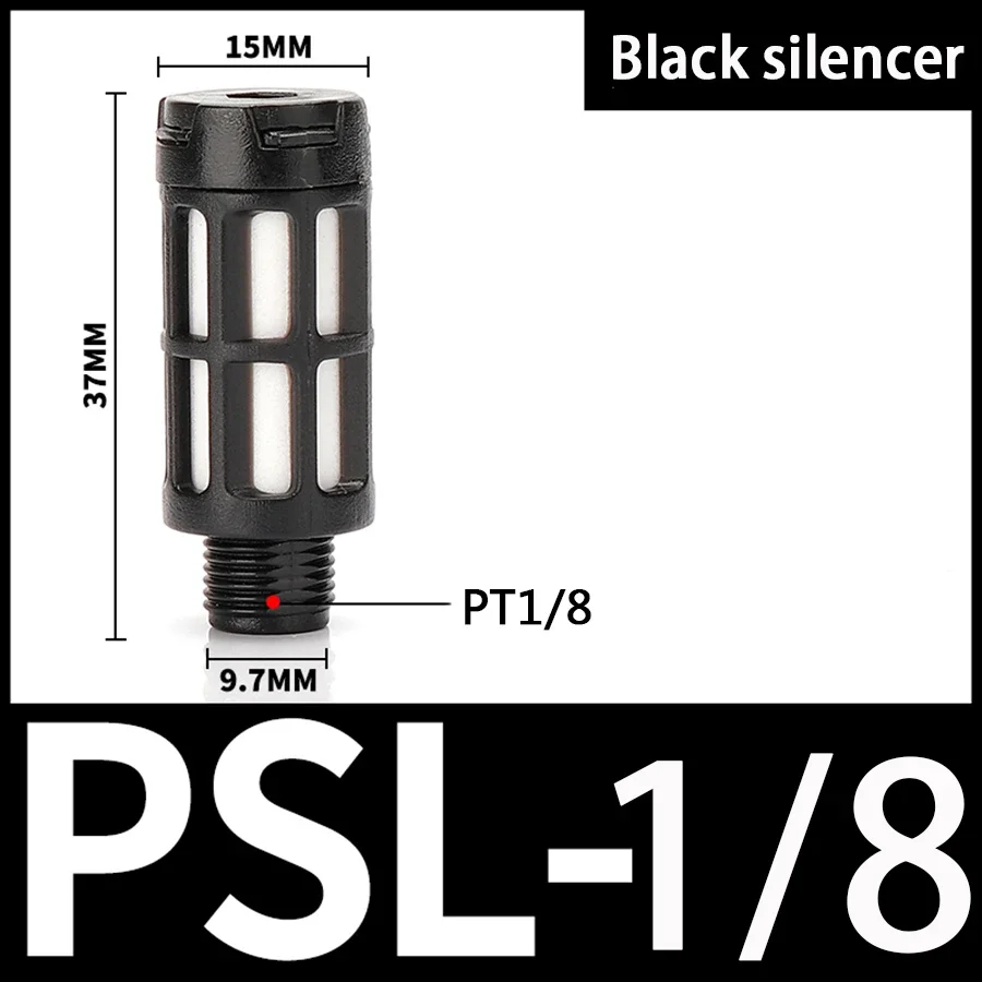

Пневматический пластиковый глушитель 1/8" 1/4" 3/8" 1/2"