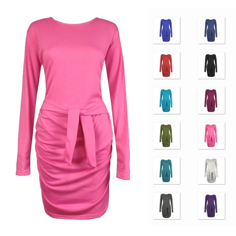 

Женское осенне-зимнее платье, повседневное плиссированное платье с длинным рукавом, уличная одежда, Прямая поставка с фабрики, летние модны...