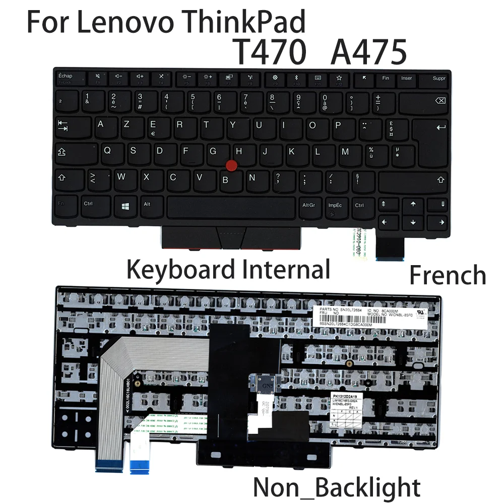 Новинка клавиатура для ноутбука Lenovo ThinkPad T470 A475 внутренняя Французская без