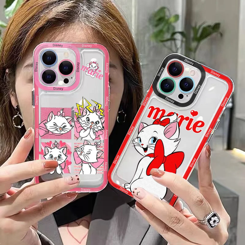 

Disney Mary The Cat Phone Case For iPhone 14 13 12 Mini 11 Pro Max X XR XS 7 8 SE 2020 Plus Soft Silicone Transparent Cover