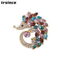 new european and american creative hedgehog brooch rhinestone crystal brooch alloy dripping corsage clothing accessories