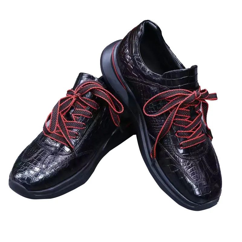 

Новинка Мужская обувь для отдыха из крокодиловой кожи пенопластовая подошва со шнуровкой искусственная кожа Мужская Роскошная обувь для м...
