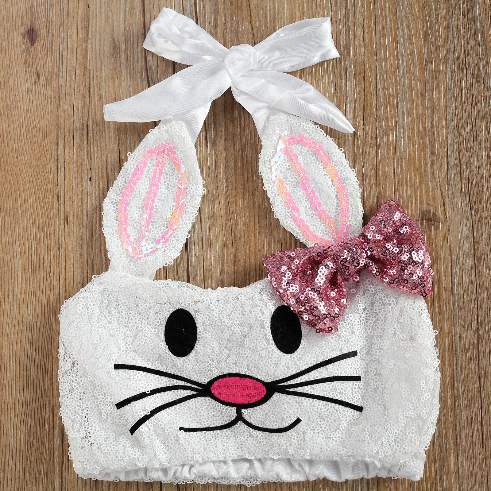 Новая летняя Пасхальная одежда для маленькой девочки блестящая блузка большой