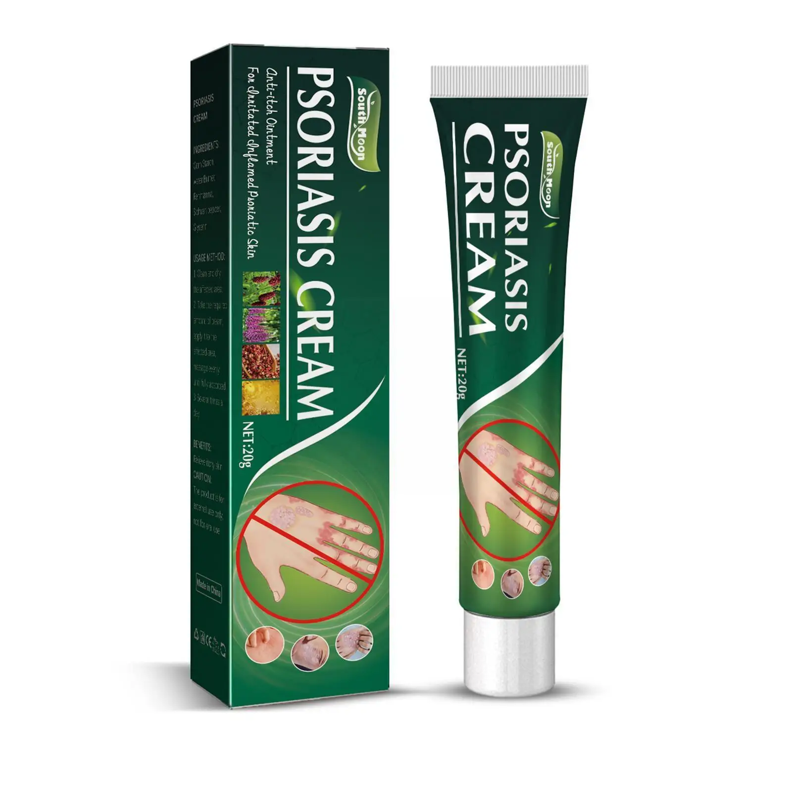 

1Pcs Herbal Skin Itching Antibacterial Cream Psoriasis Cream Rash Relief Anti-itch Skin Treat Desquamation Urticaria Eczema W7L5