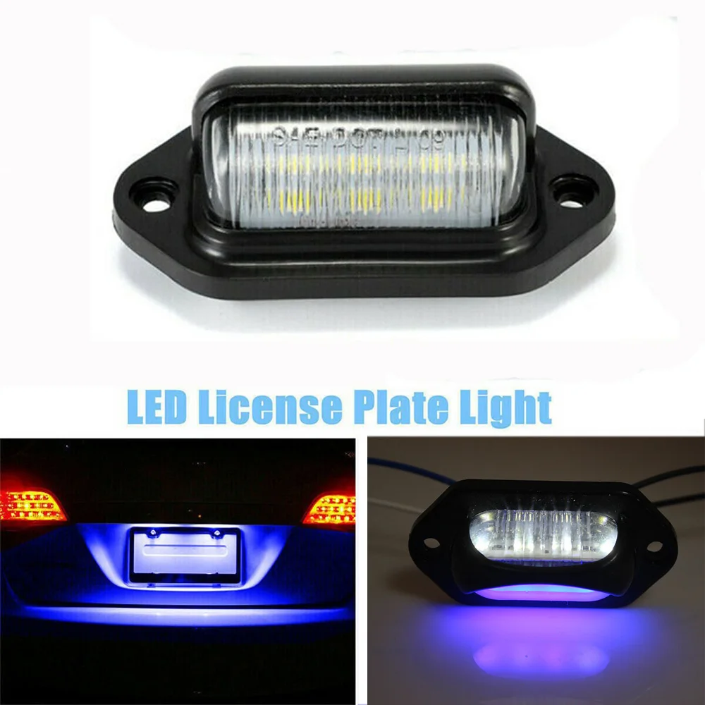 

1 X LED License Plate Light 12V 8 SMD Two-Color Car LED License Lamp Number Plate Lights For Truck Trailer Plate Lights Lamp Car
