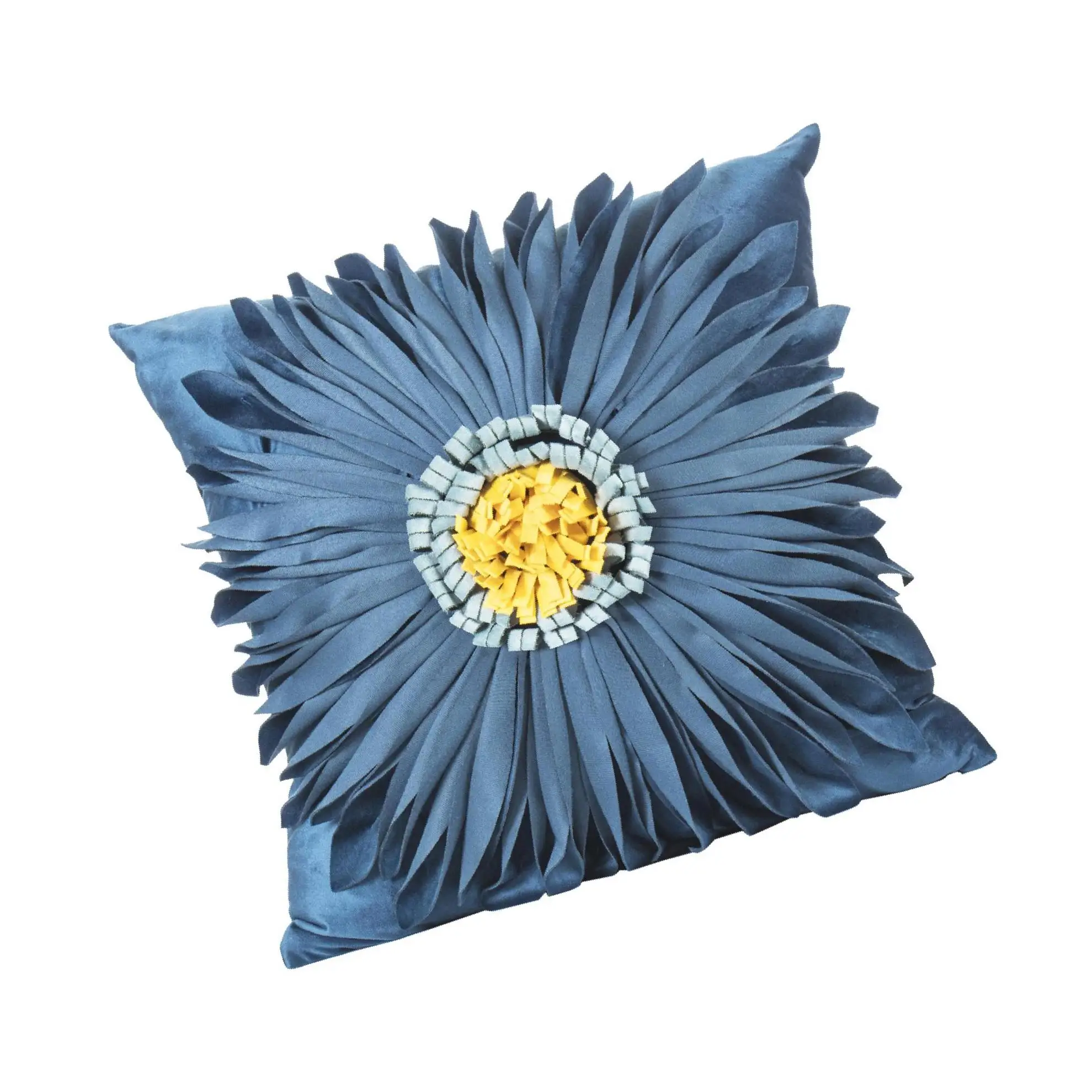 

3D Sunflower Pillow Case 18 x 18 inch Decorative Minimalist for Home Decor Blue