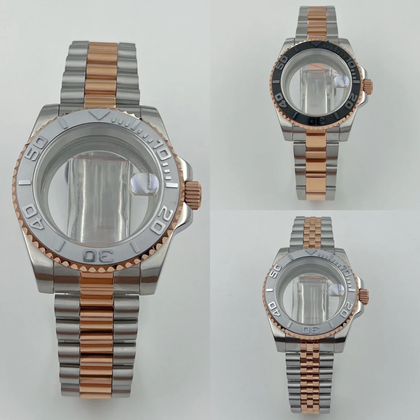 40 мм серебряная роза NH35 корпус часов устричный юбилейный президент ремешок