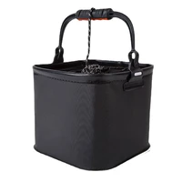 foldable fishing bait bucket portable multi functional water bucket with rope and comfortable handles
