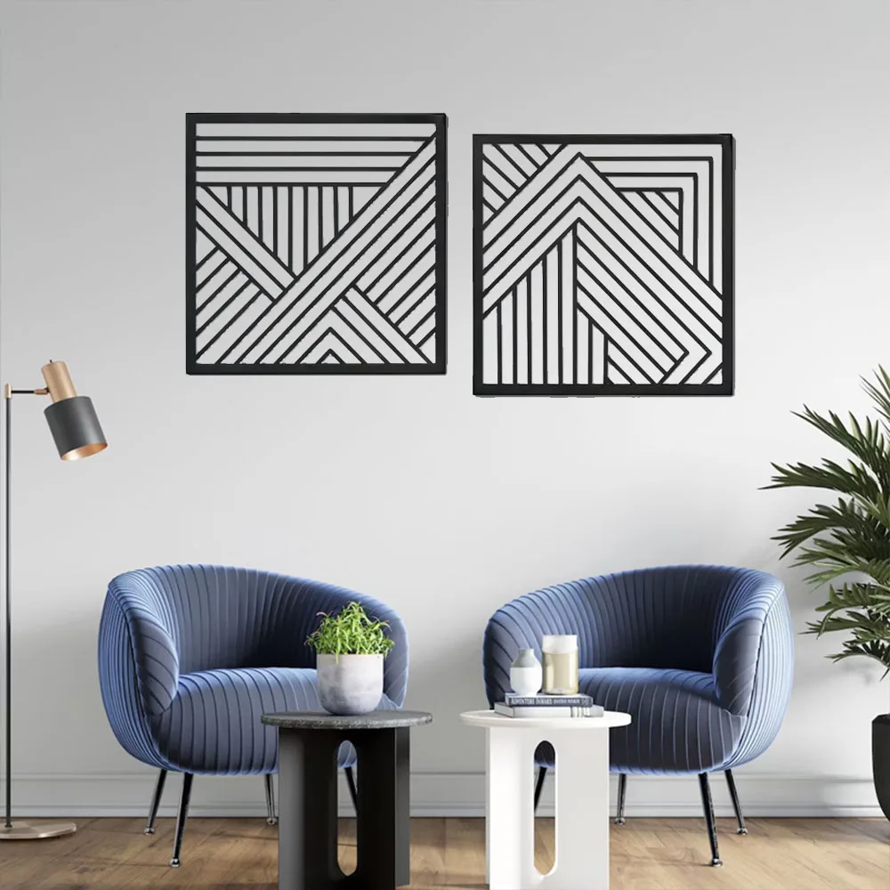 Металлические Настенные Художественные Деко Современная Геометрическая Форма